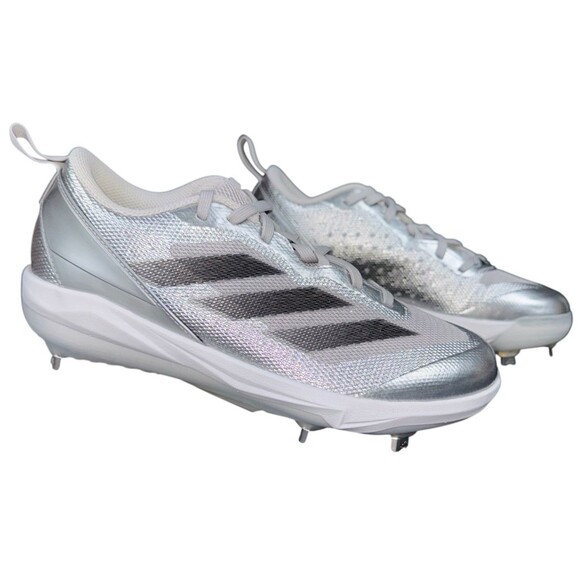 Adidas Adizero Instinct SI Softball Metal Cleats Silver Speed Womens Size 6 - Picture 3 of 10